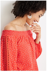 Model wearing maurices clothing.