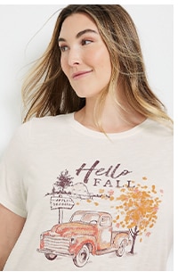 Model wearing maurices clothing.
