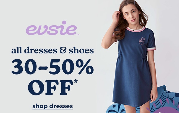 evsie™ A style shop for girls sizes 7-14. All dresses & shoes 30-50% off*. Shop dresses.