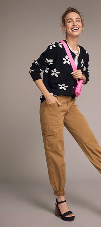 Model wearing maurices clothing.