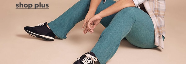 Shop plus. Model wearing maurices clothing.