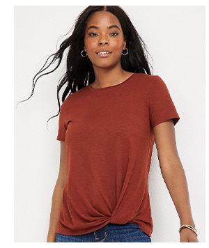 Model wearing maurices clothing.
