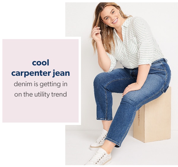 Cool carpenter jean. Denim is getting in on the utility trend.