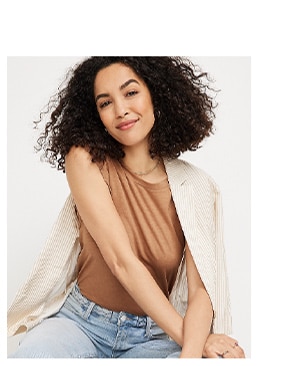 Model wearing maurices clothing.