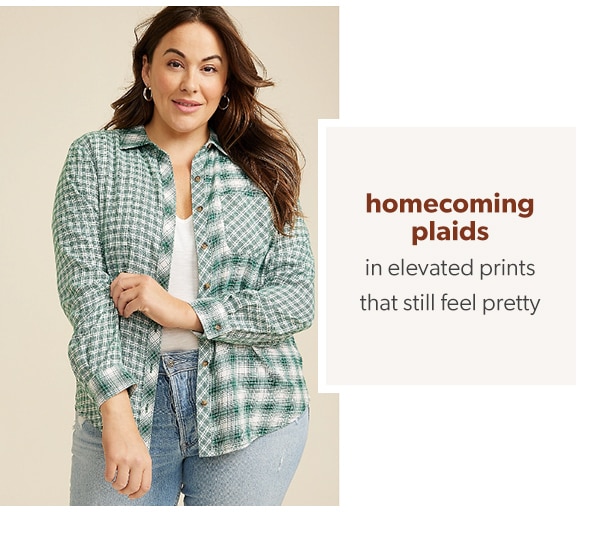 Homecoming plaids. In elevated prints that still feel pretty.