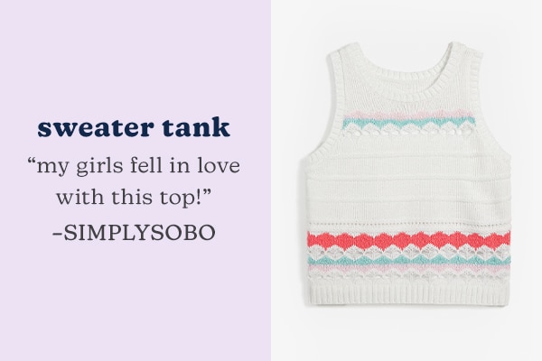 Sweater tank.. “My girls fell in love with this top!” –SIMPLYSOBO.