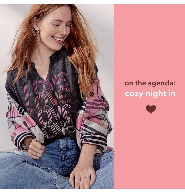 On the agenda: cozy night in.
