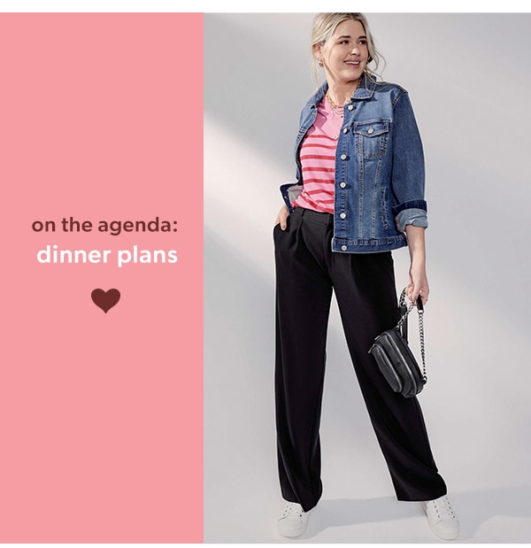 On the agenda: dinner plans.