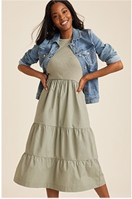 Model wearing maurices clothing.