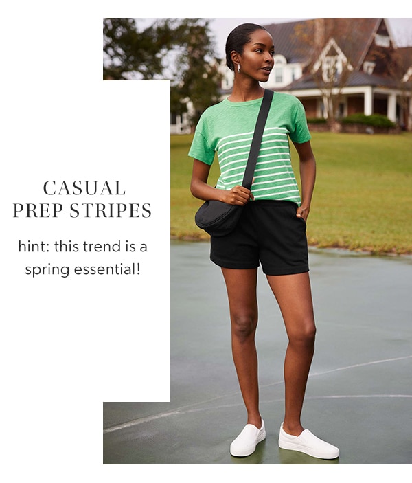 Casual prep stripes. Hint: this trend is a spring essential!