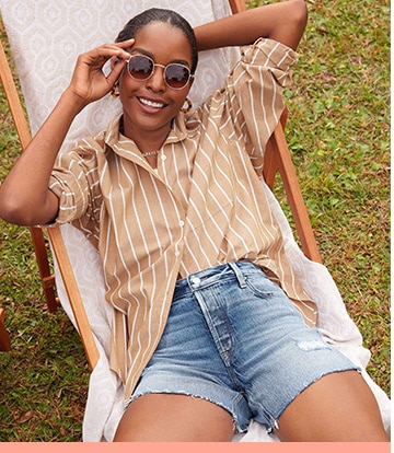 Model wearing maurices clothing.