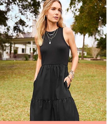 Model wearing maurices clothing.