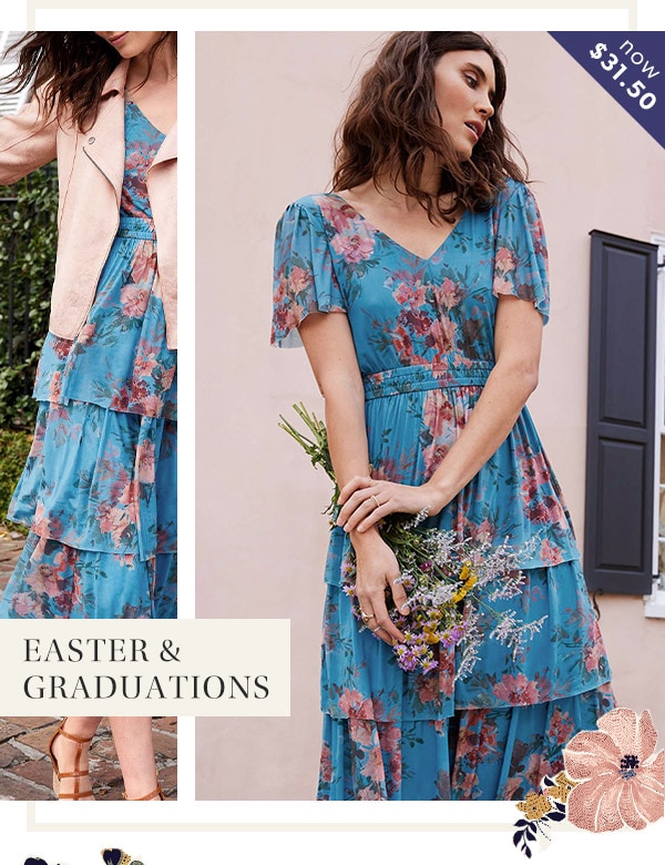 Now $31.50. Easter & graduations. Model wearing maurices clothing.