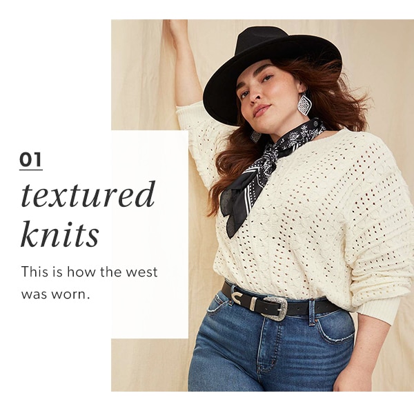 01. Textured knits. This is how the west was worn.