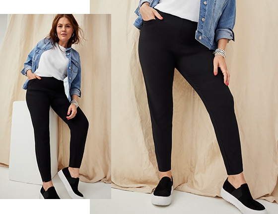Model wearing maurices clothing.