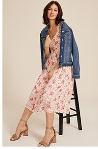 Model wearing maurices clothing.