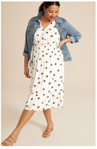 Model wearing maurices clothing.