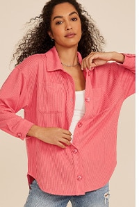 Model wearing maurices clothing.