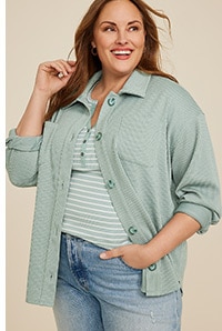 Model wearing maurices clothing.