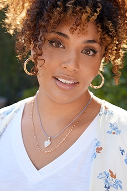 Model wearing maurices jewelry.