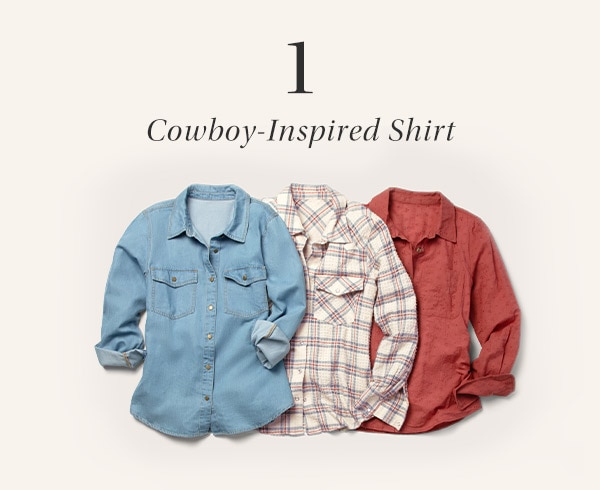1. Cowboy-inspired shirt.