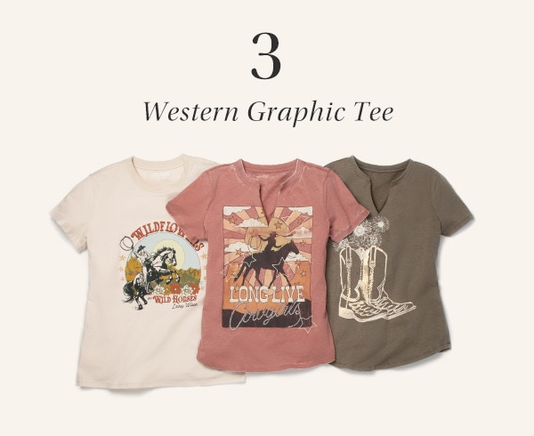 3. Western graphic tee.