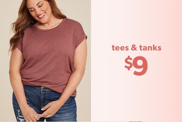 Tees & tanks $9.