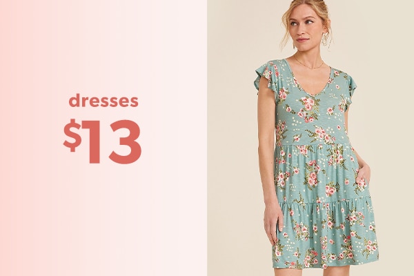 Dresses $13.