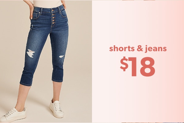 Shorts & jeans $18.