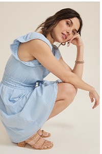 Model wearing maurices clothing.