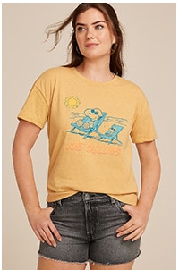 Model wearing maurices clothing.