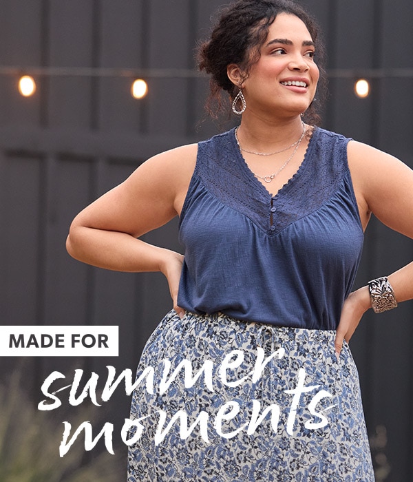 Made for summer moments. Model wearing maurices clothing.