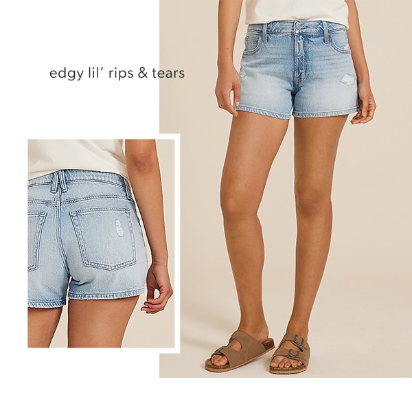 Edgy lil’ rips & tears.