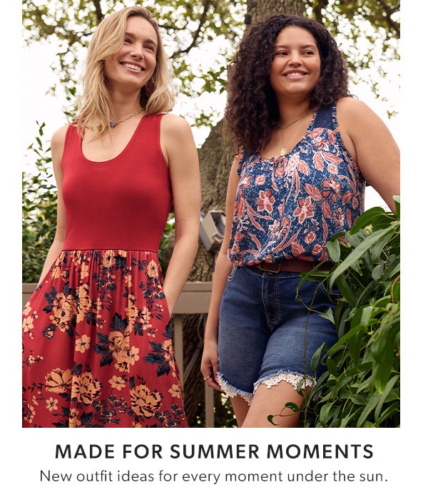 Made for summer moments. New outfit ideas for every moment under the sun. Models wearing maurices clothing.
