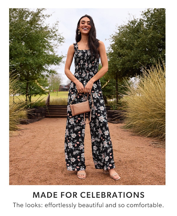 Made for celebrations. The looks: effortlessly beautiful and so comfortable. Models wearing maurices clothing.