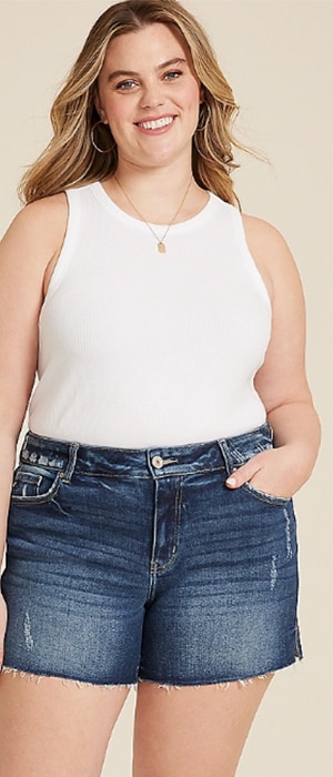 Model wearing maurices clothing.
