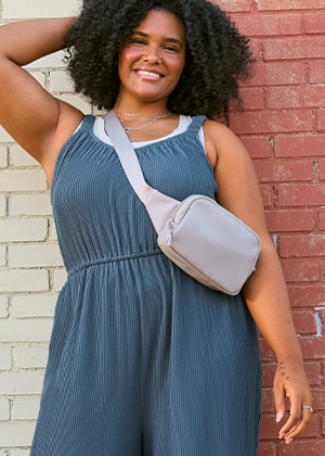 Model wearing maurices clothing.