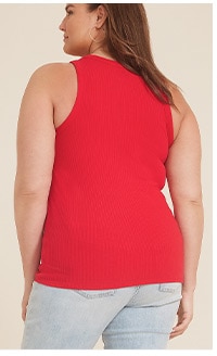 Model wearing maurices clothing.
