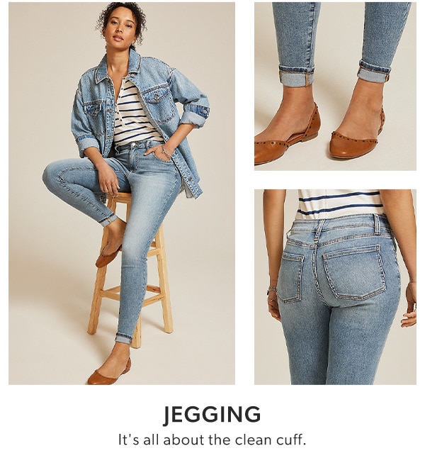 Jegging. It's all about the clean cuff. Model wearing maurices clothing.