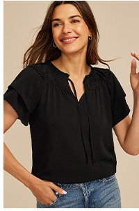 Model wearing maurices clothing.